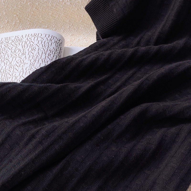 全新 Hermes黑色圓領套頭連衣裙38碼-7