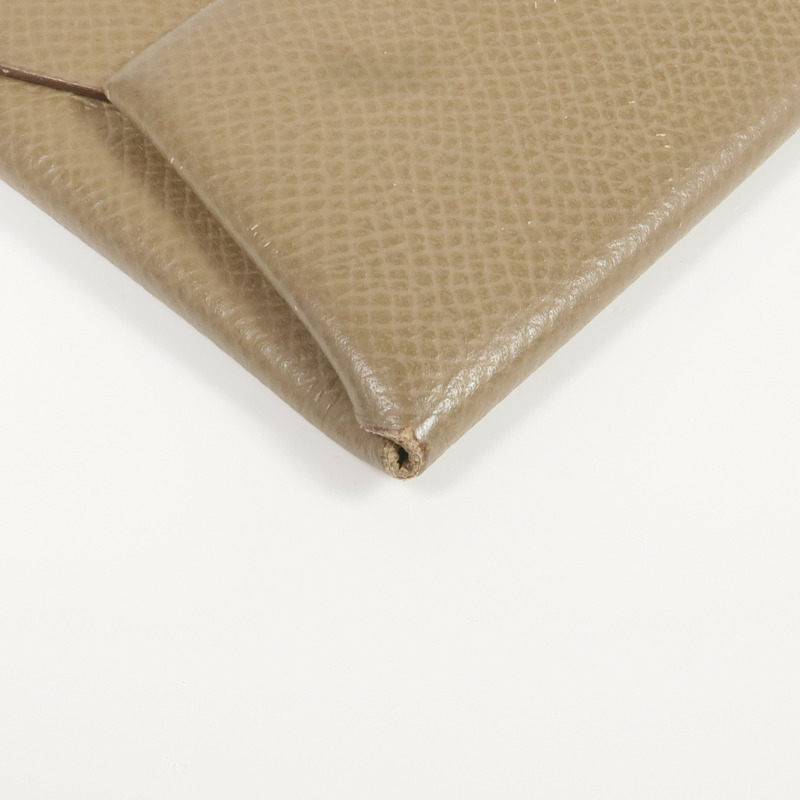 HERMES Epsom皮革Bastia Coin Case銀扣零錢包Etoupe-12