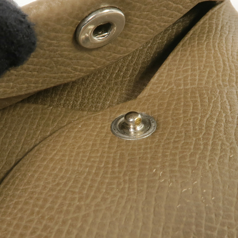 HERMES Epsom皮革Bastia Coin Case銀扣零錢包Etoupe-14