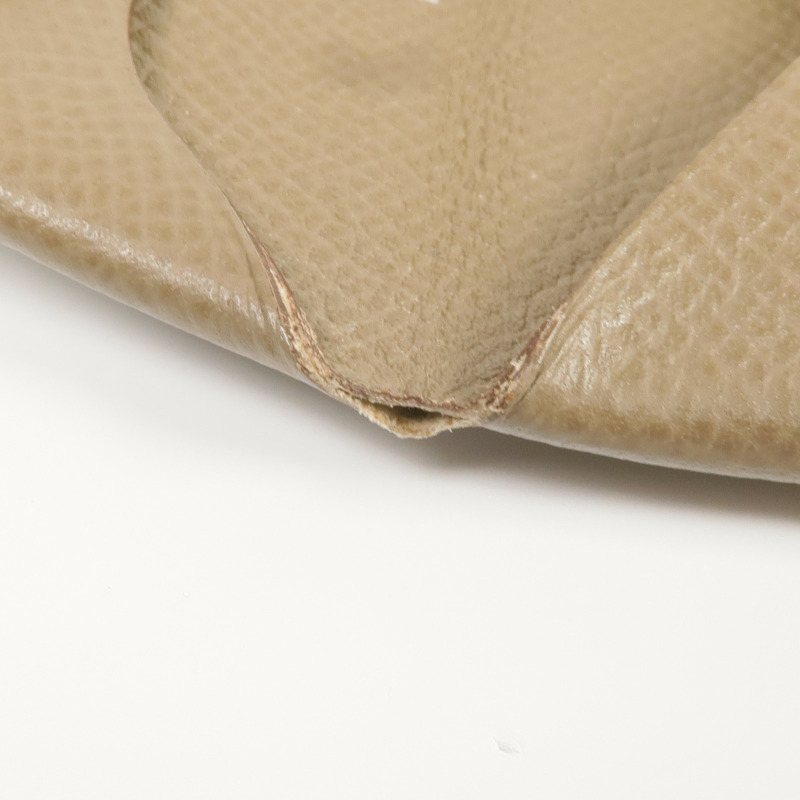 HERMES Epsom皮革Bastia Coin Case銀扣零錢包Etoupe-15