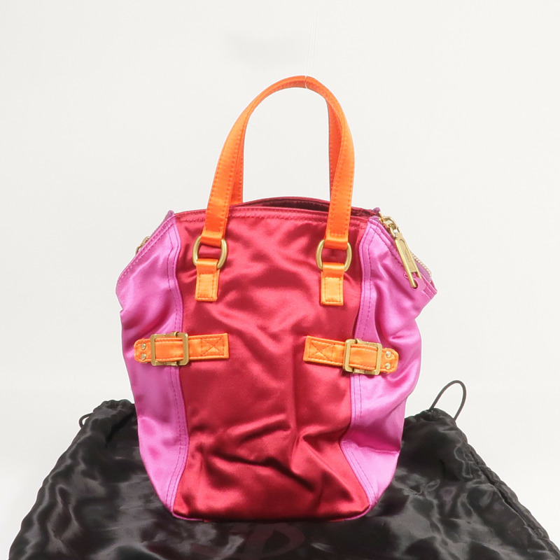 YVES SAINT LAURENT 布料Vintage Hand Bag金扣手挽袋-8