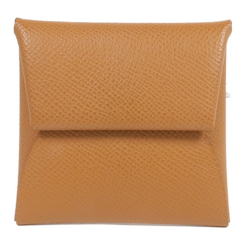 HERMES Epsom皮革Bastie Coin Case銀扣零錢包Gold