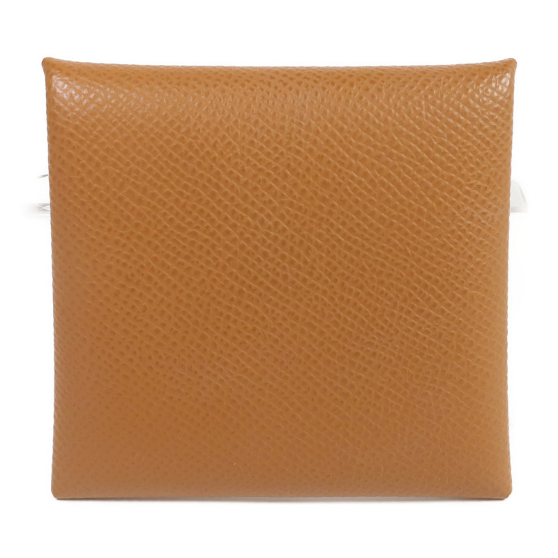 HERMES Epsom皮革Bastie Coin Case銀扣零錢包Gold-2
