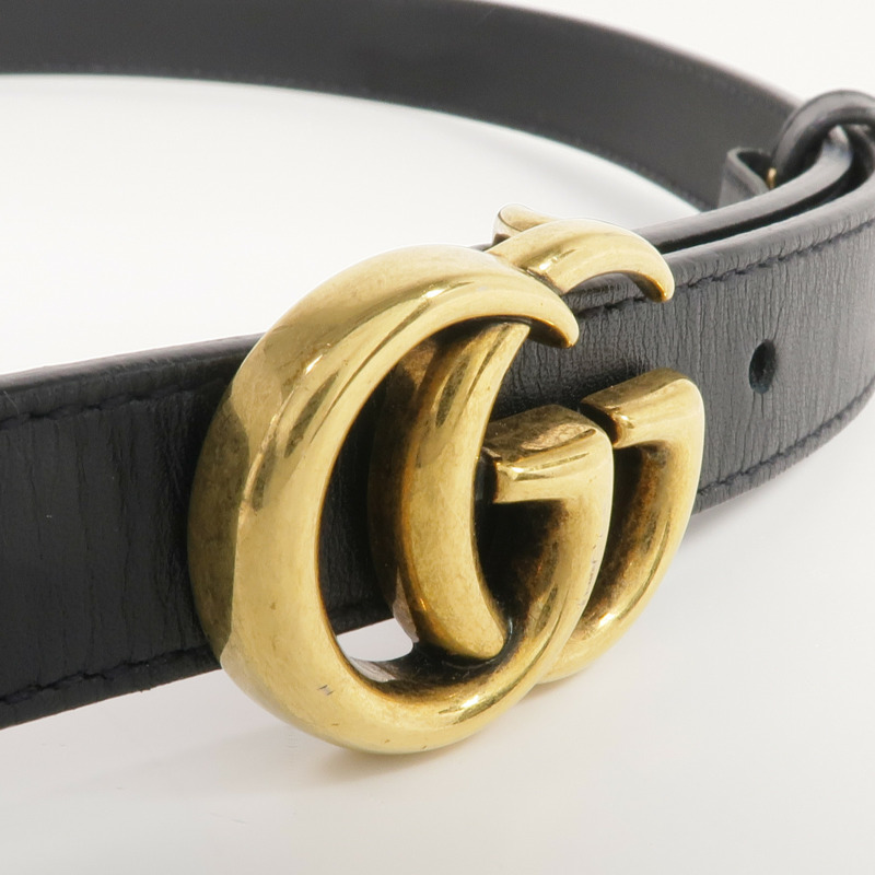GUCCI 牛皮皮革GG Marmont Belt 75cm金扣皮帶-3