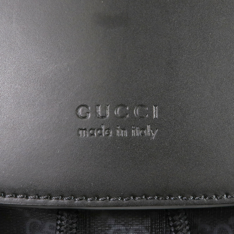 GUCCI 塗層帆布GG Supreme Backpack銀扣背包-5
