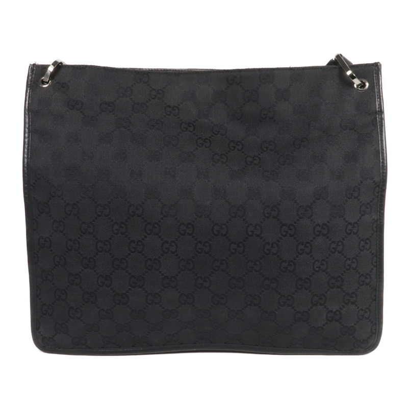 GUCCI 帆布Shoulder Bag銀扣肩背袋-2