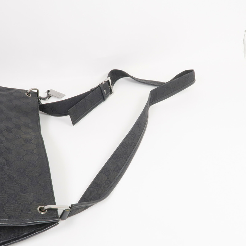 GUCCI 帆布Shoulder Bag銀扣肩背袋-7