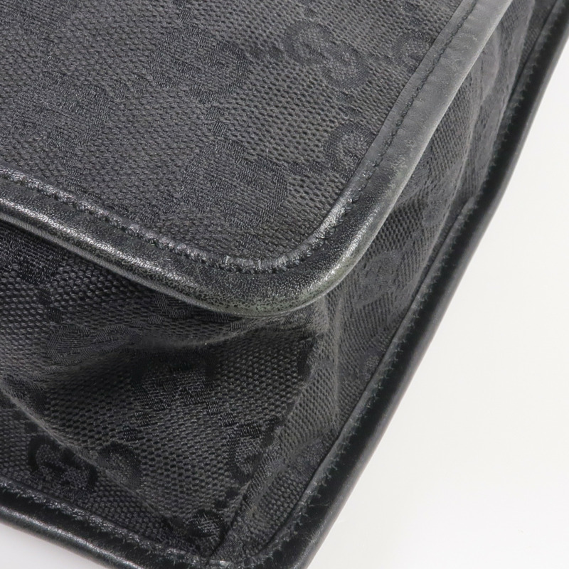 GUCCI 帆布Shoulder Bag銀扣肩背袋-12