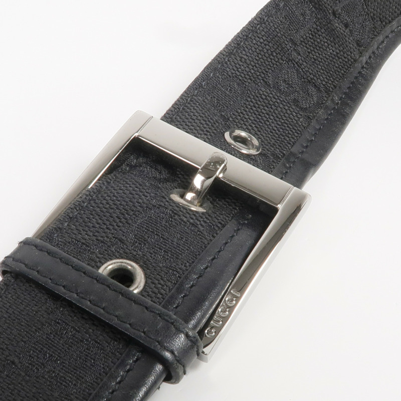 GUCCI 帆布Shoulder Bag銀扣肩背袋-15