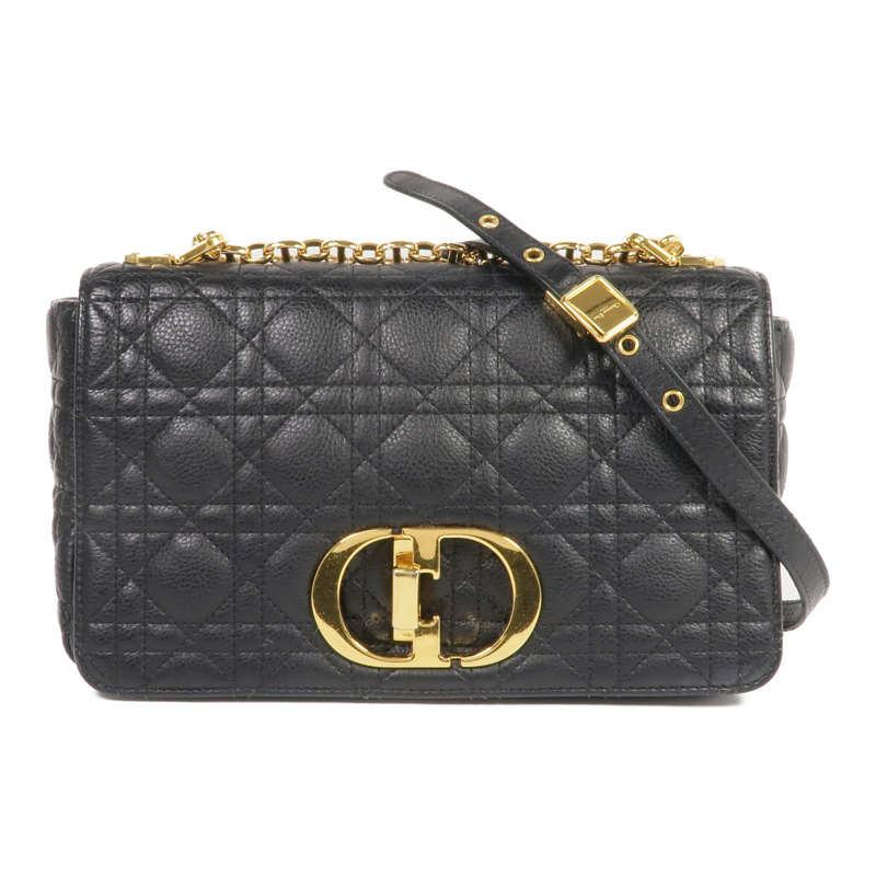 Dior 牛皮皮革Care Bag Medium金扣鏈帶肩背袋-0