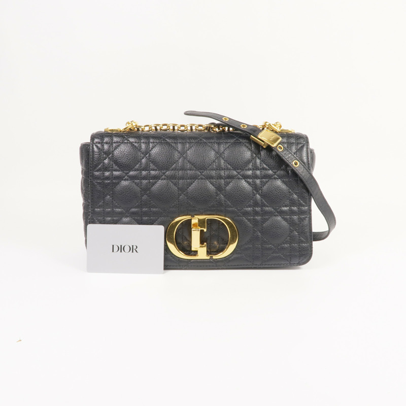 Dior 牛皮皮革Care Bag Medium金扣鏈帶肩背袋-9