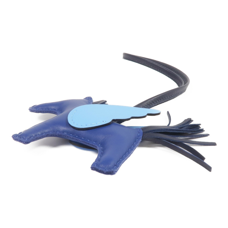 HERMES Milo皮革/Swift皮革Rodeo Pegase PM Charm掛飾Bleu Nuit-2