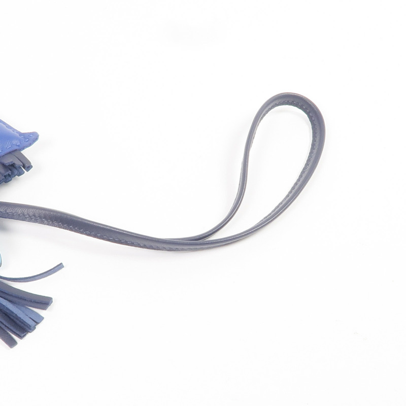 HERMES Milo皮革/Swift皮革Rodeo Pegase PM Charm掛飾Bleu Nuit-4