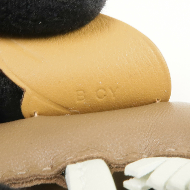 HERMES Milo皮革/Swift皮革Rodeo Pegase PM Charm掛飾Etoupe-4