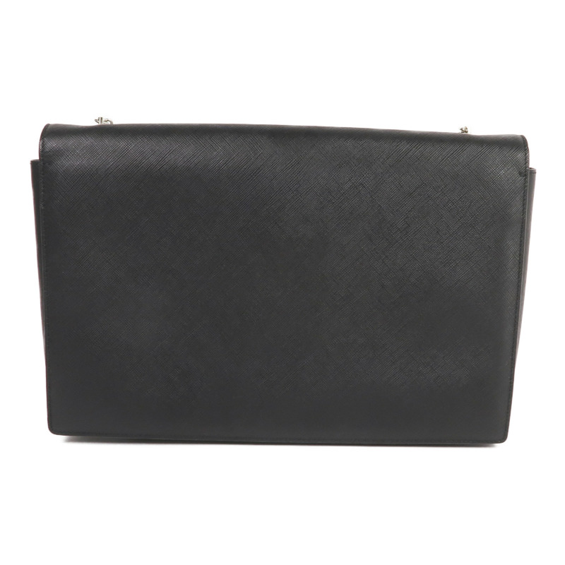 Salvatore Ferragamo 牛皮皮革Shoulder Bag銀扣鏈帶肩背袋-2