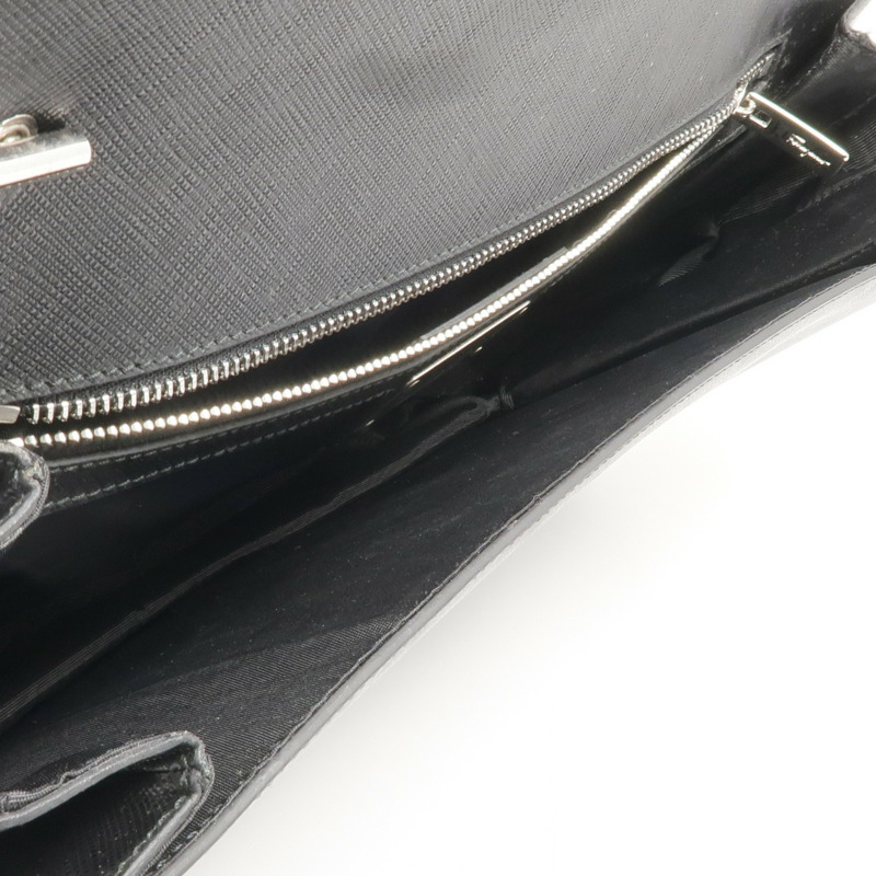 Salvatore Ferragamo 牛皮皮革Shoulder Bag銀扣鏈帶肩背袋-4