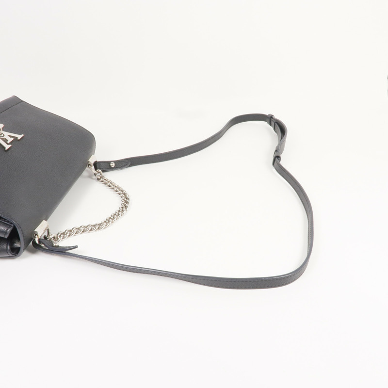 LOUIS VUITTON 牛皮皮革Lockme II BB銀扣手挽肩背兩用袋-7