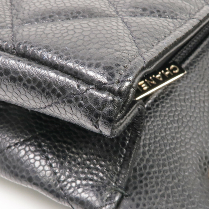 CHANEL 牛皮皮革Large Classic銀扣鏈帶肩背袋-18