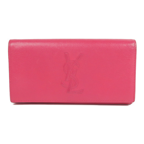 SAINT LAURENT 牛皮皮革Long Wallet金扣長錢包