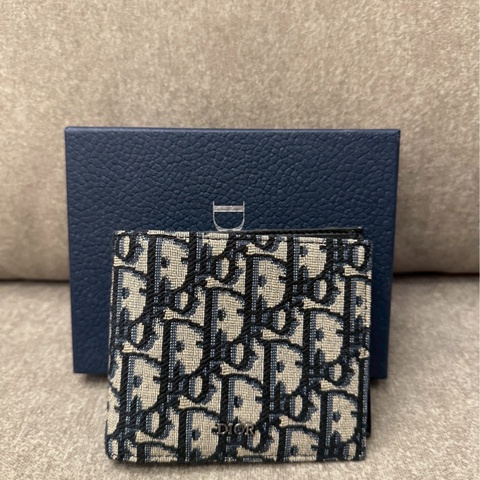 DIOR老花八卡短夾