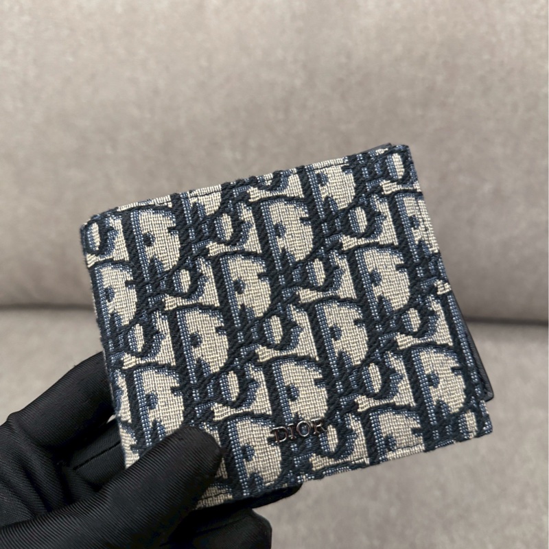 DIOR老花八卡短夾-4