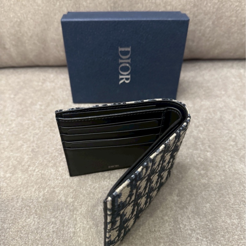 DIOR老花八卡短夾-6