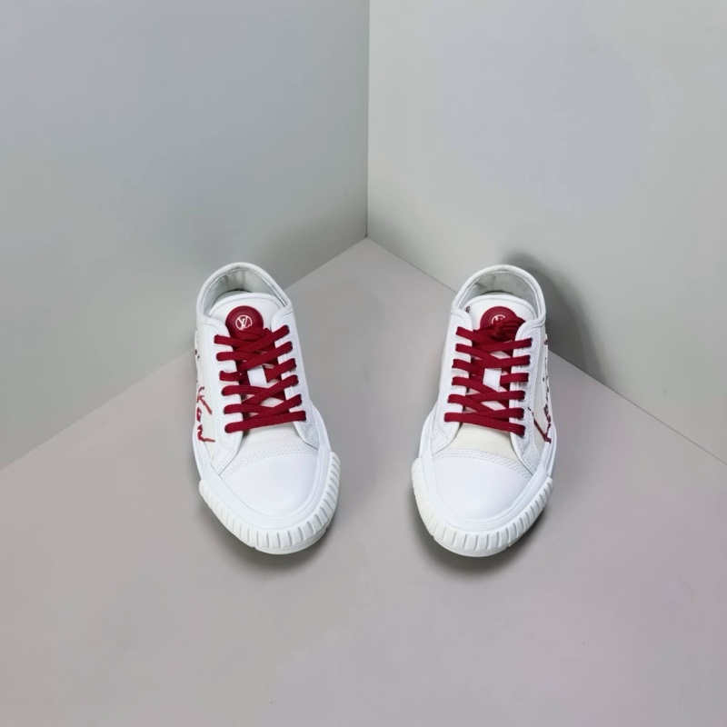 LOUIS VUITTON Squad 徽標印花 低幫 時尚板鞋 女款 白紅 尺碼:36碼 98 新-1