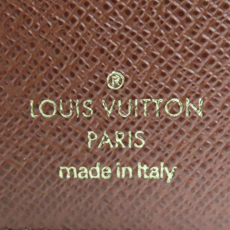棕色 原花 帆布 Victorine 三折 扣式短夾【LOUIS VUITTON LV 路易威登】 M62472-7