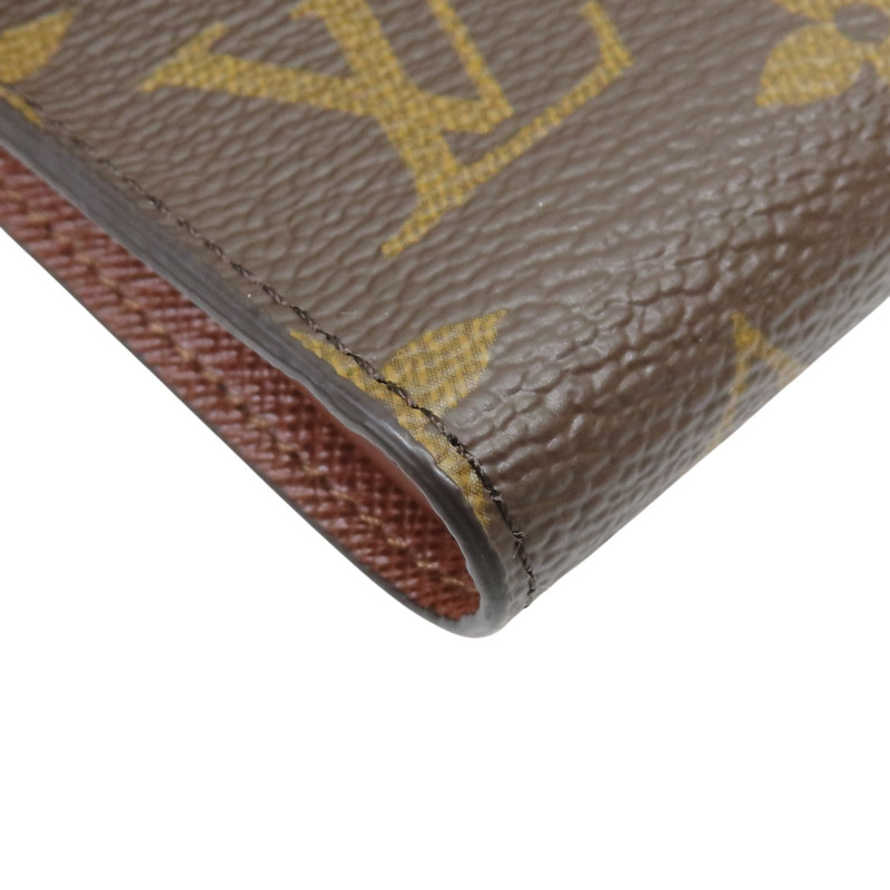 棕色 原花 帆布 Victorine 三折 扣式短夾【LOUIS VUITTON LV 路易威登】 M62472-8