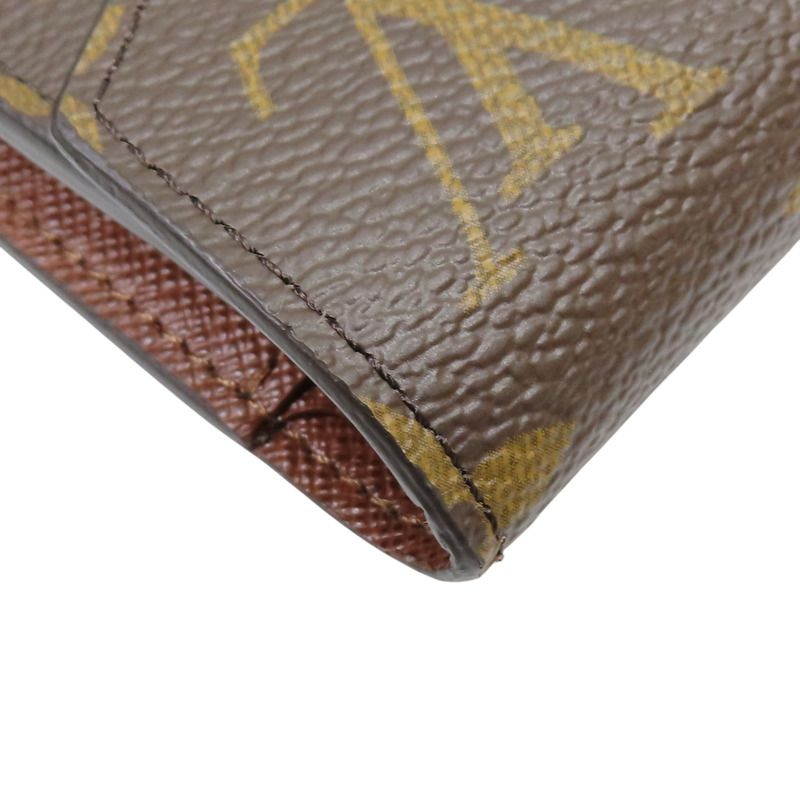 棕色 原花 帆布 Victorine 三折 扣式短夾【LOUIS VUITTON LV 路易威登】 M62472-10