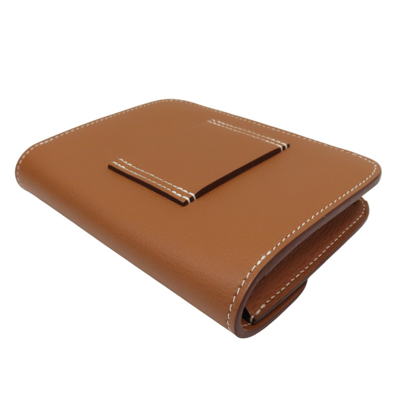 金棕色 Evercolor牛皮 Constance Slim 中夾 W刻 金扣【HERMES 愛馬仕】-3