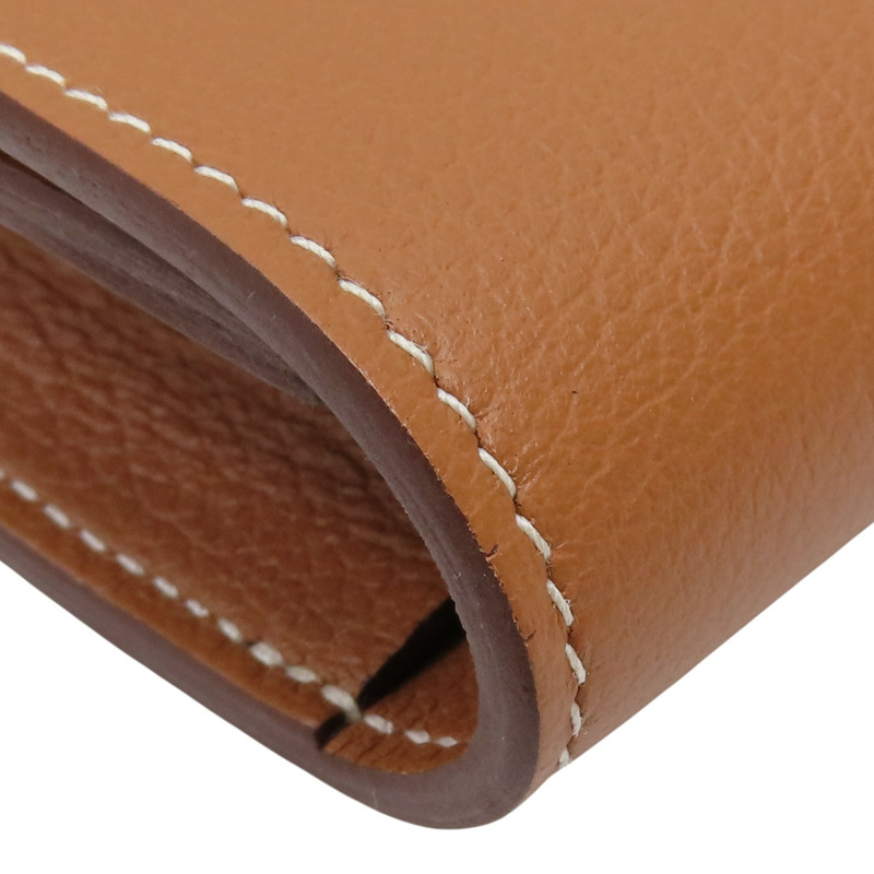 金棕色 Evercolor牛皮 Constance Slim 中夾 W刻 金扣【HERMES 愛馬仕】-13