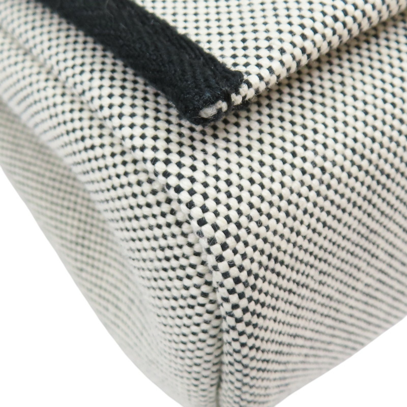 黑色牛皮 灰色帆布 Herbag Zip 20 Mini 肩背包 K刻 金扣【HERMES 愛馬仕】 H085414CCAF-10