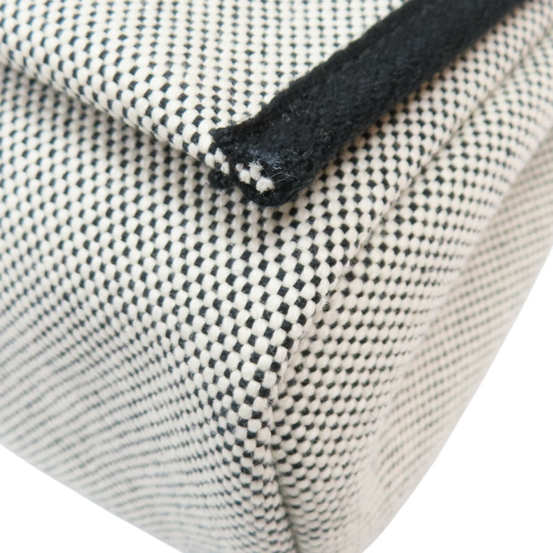 黑色牛皮 灰色帆布 Herbag Zip 20 Mini 肩背包 K刻 金扣【HERMES 愛馬仕】 H085414CCAF-11