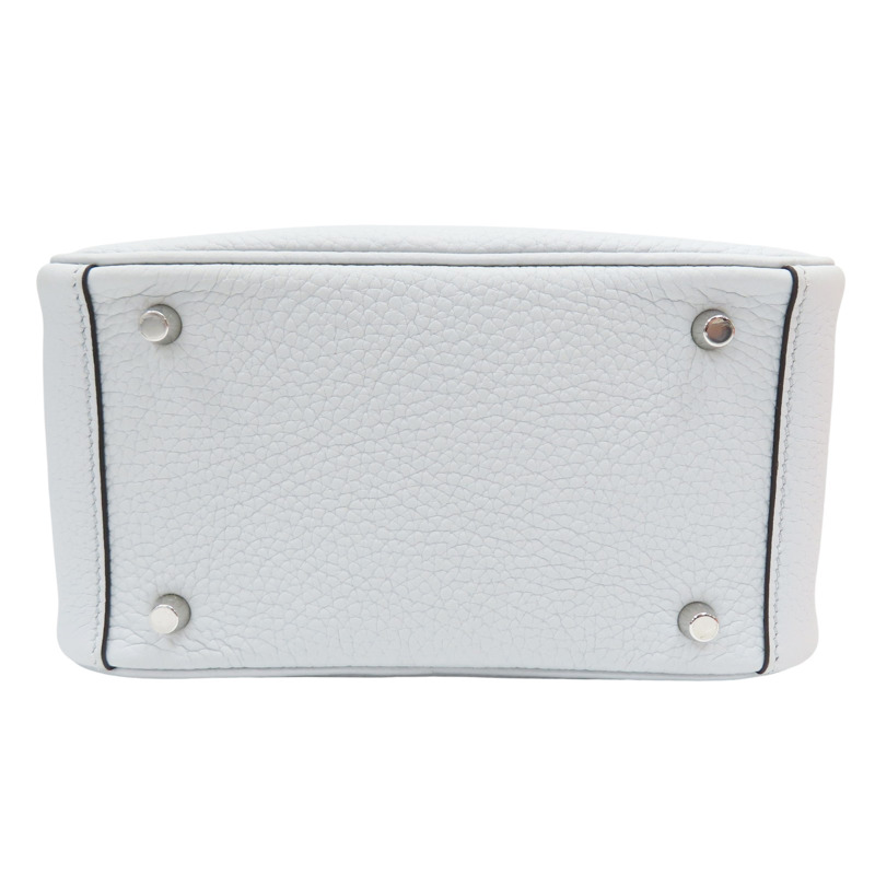 聖杯藍 Taurillon牛皮 Mini Lindy 肩背包 Z刻 銀扣【HERMES 愛馬仕】 H079086-3