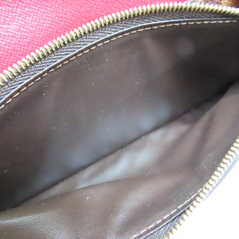 棕色 棋盤格帆布 Emilie 扣式長夾【LOUIS VUITTON LV 路易威登】 N63544-5