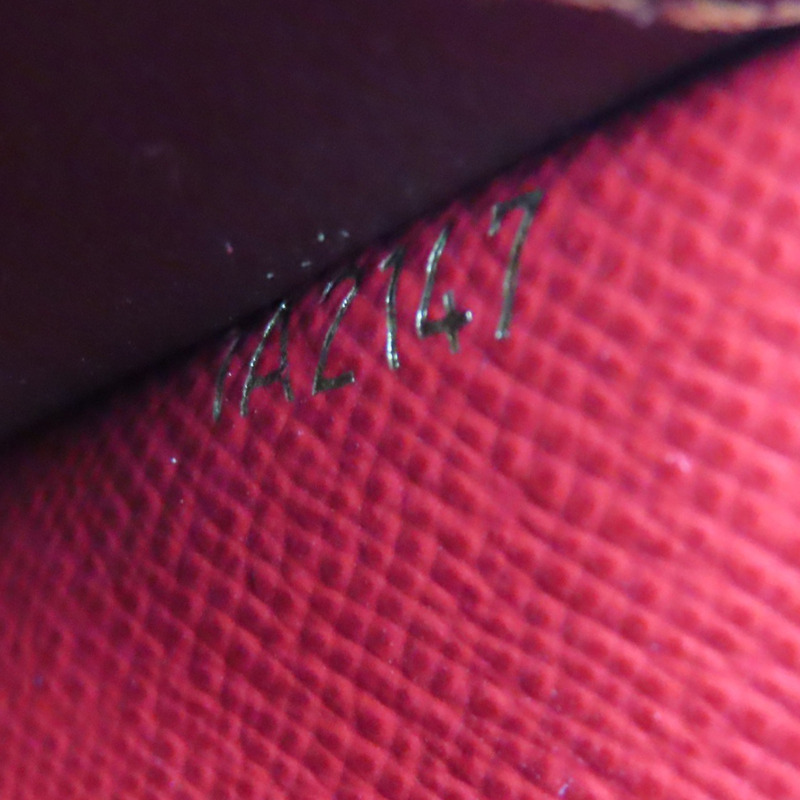 棕色 棋盤格帆布 Emilie 扣式長夾【LOUIS VUITTON LV 路易威登】 N63544-7