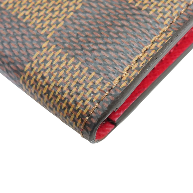 棕色 棋盤格帆布 Emilie 扣式長夾【LOUIS VUITTON LV 路易威登】 N63544-9