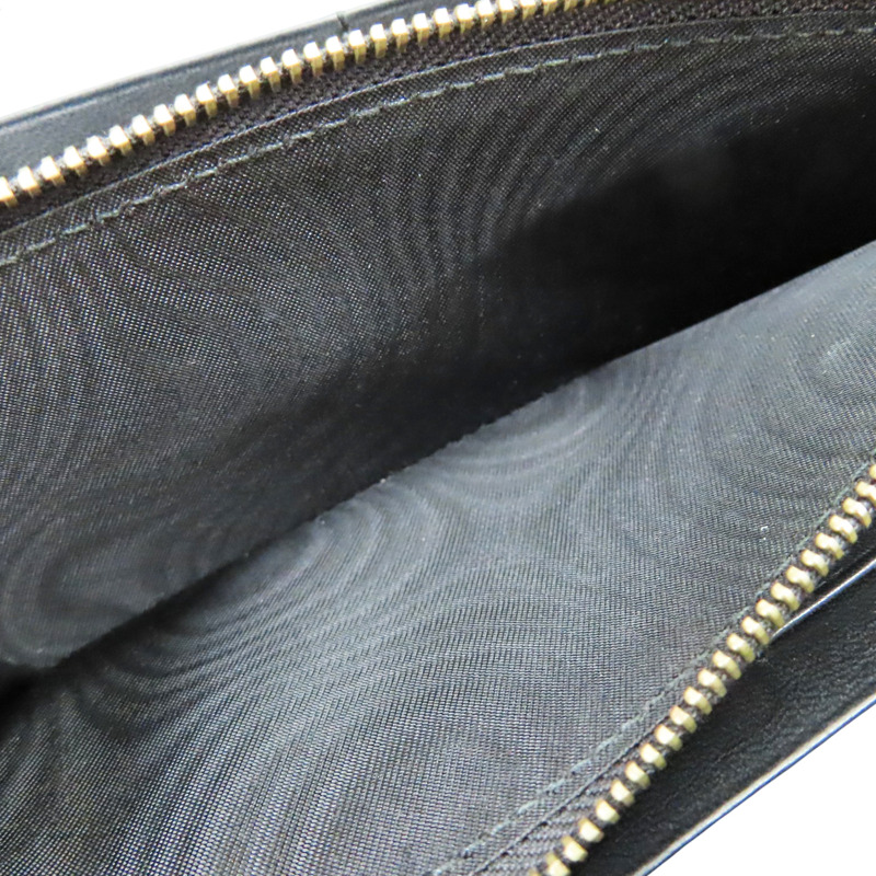 黑色 羊皮編織 拉鍊長夾【BOTTEGA VENETA BV 寶緹嘉】 114076-4