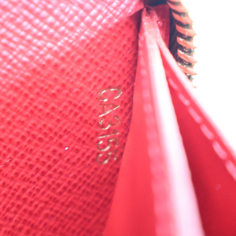 棕色 棋盤格帆布 Clemence 拉鍊長夾【LOUIS VUITTON LV 路易威登】 N60534-9