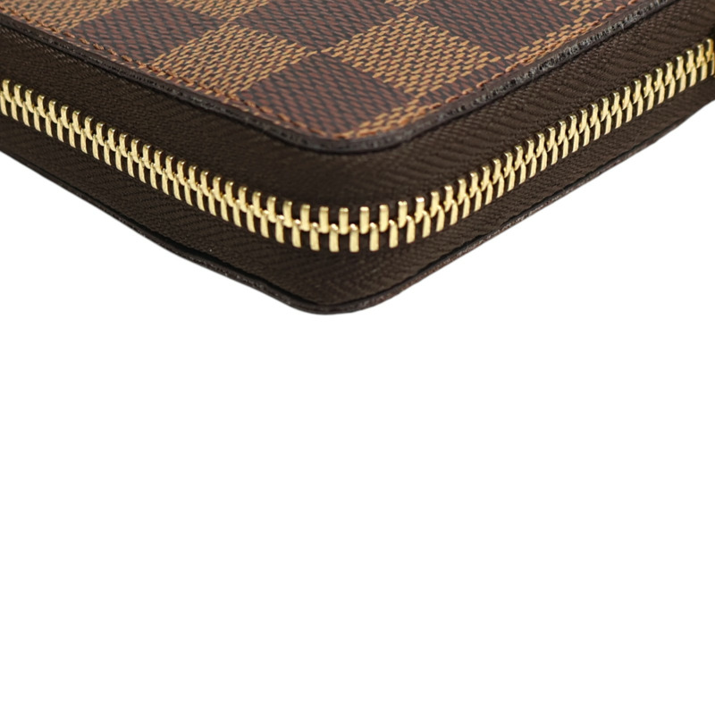 棕色 棋盤格帆布 Clemence 拉鍊長夾【LOUIS VUITTON LV 路易威登】 N60534-12