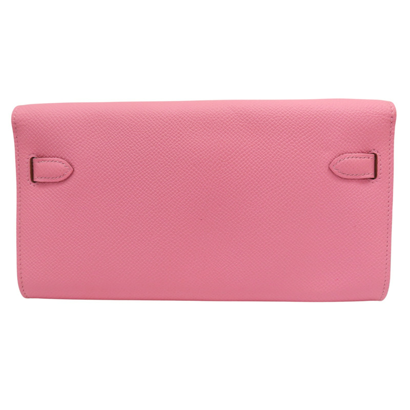 糖果粉 Epsom牛皮 Kelly To Go Wallet 肩背包 Y刻 銀扣【HERMES 愛馬仕】-1