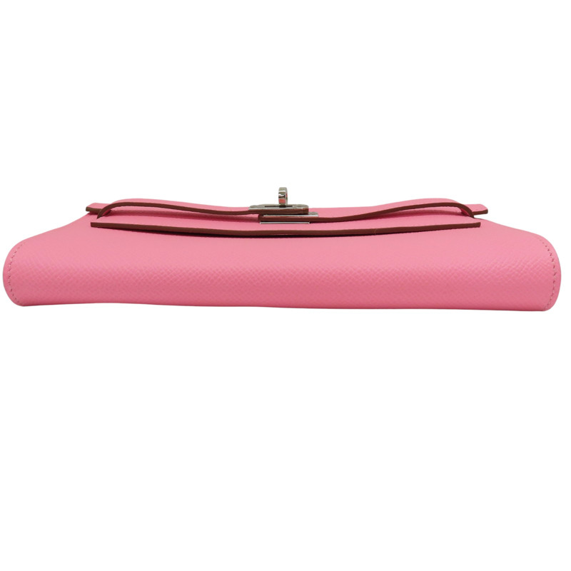 糖果粉 Epsom牛皮 Kelly To Go Wallet 肩背包 Y刻 銀扣【HERMES 愛馬仕】-3