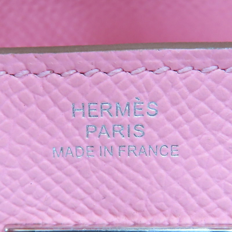 糖果粉 Epsom牛皮 Kelly To Go Wallet 肩背包 Y刻 銀扣【HERMES 愛馬仕】-5