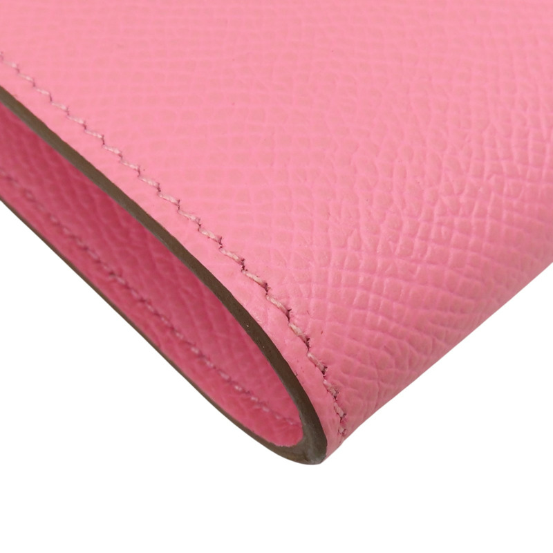 糖果粉 Epsom牛皮 Kelly To Go Wallet 肩背包 Y刻 銀扣【HERMES 愛馬仕】-9