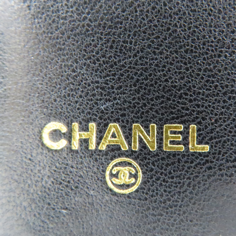 黑色 荔枝牛皮 Timeless CC 扣式長夾【CHANEL 香奈兒】 A13498-5