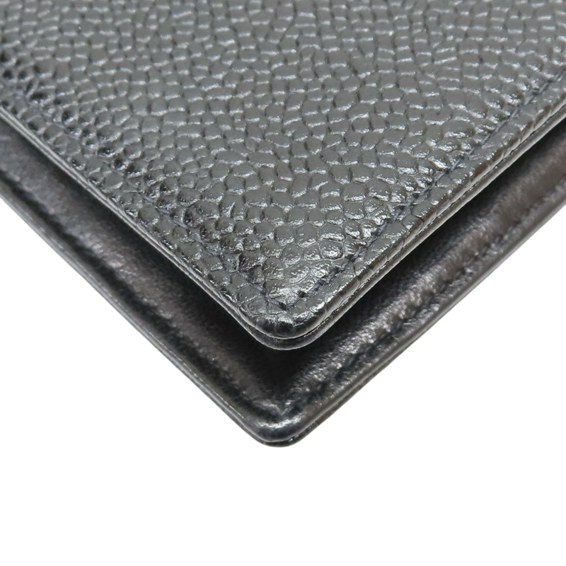 黑色 荔枝牛皮 Timeless CC 扣式長夾【CHANEL 香奈兒】 A13498-8