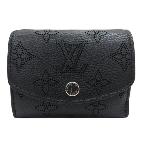 黑色 Mahina牛皮 Iris XS 扣式短夾【LOUIS VUITTON LV 路易威登】 M67498