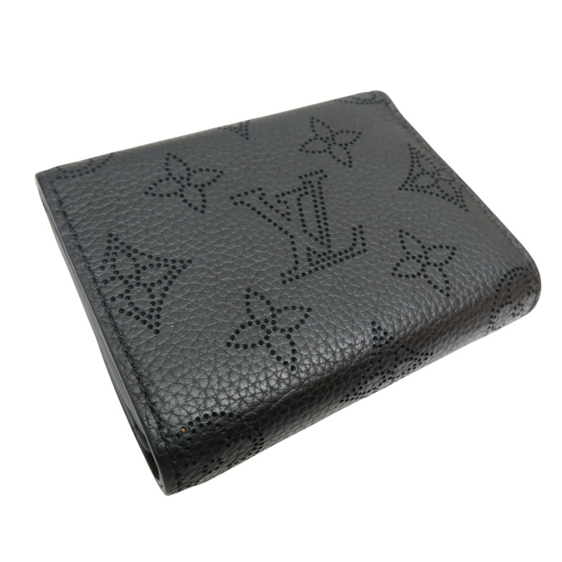 黑色 Mahina牛皮 Iris XS 扣式短夾【LOUIS VUITTON LV 路易威登】 M67498-2