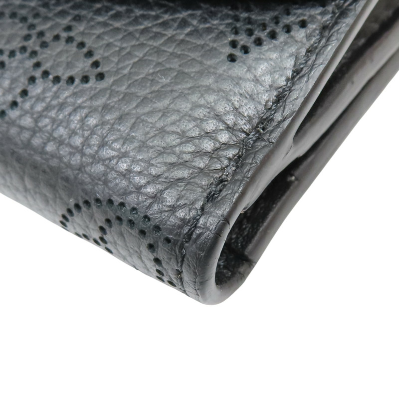 黑色 Mahina牛皮 Iris XS 扣式短夾【LOUIS VUITTON LV 路易威登】 M67498-9